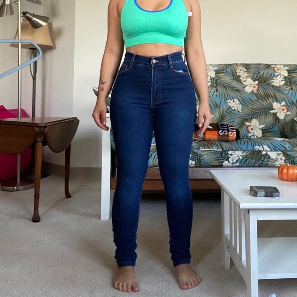 Fashion Nova high wasted dark wash skinny jeans